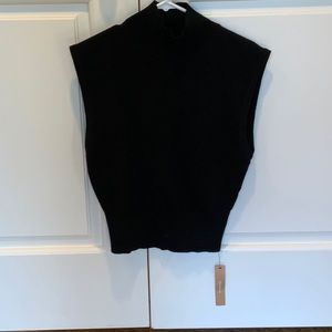 NWT Women’s Reformation Arco Cashemere Sleeveless Turtleneck Sweater Black SZ M